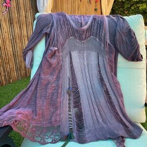 Italian import two piece tunic set in grape color